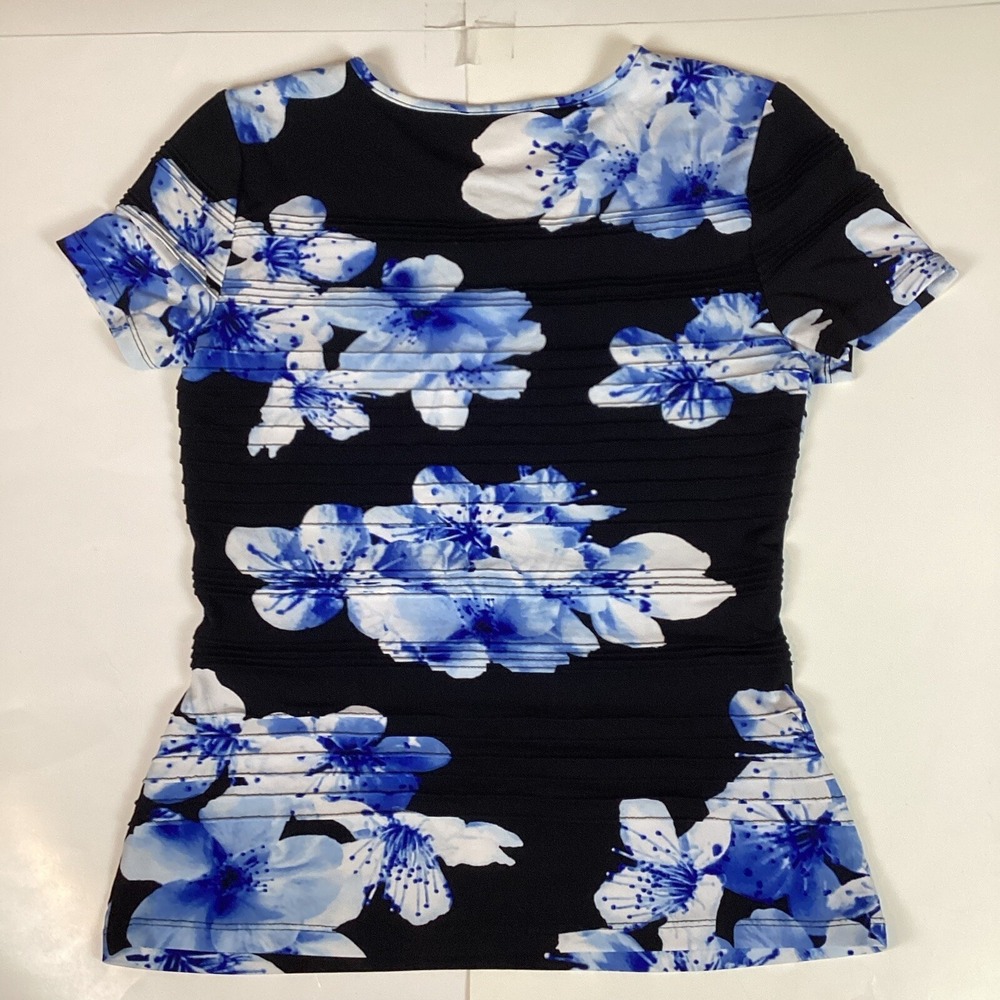Calvin Klein Womens Blouse Shirt Top Size S Small Stretch Comfort Soft Floral - Picture 6 of 8